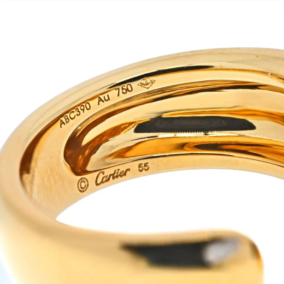 Cartier 18K Yellow Gold Panthere De Cartier Size 55 Ring - The Back Vault