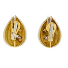 David Webb Fluted Almonds White Enamel And Diamond Earrings - The Back Vault
