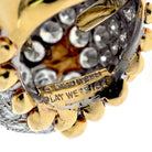 David Webb Platinum & 18K Yellow Gold Diamond Pave Dome Cocktail Ring - The Back Vault