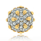 David Webb Platinum & 18K Yellow Gold Diamond Pave Dome Cocktail Ring - The Back Vault