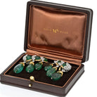 David Webb Smooth Briolette Cut Green Emerald Cascading Clip Diamond Earrings - The Back Vault