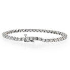 18K White Gold 3.05 Carat Round Diamond Tennis Bracelet - The Back Vault