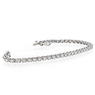 18K White Gold 3.05 Carat Round Diamond Tennis Bracelet - The Back Vault