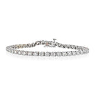 18K White Gold 3.05 Carat Round Diamond Tennis Bracelet - The Back Vault
