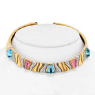 Marina B. 18K Yellow Gold KAR Choker With Cabochon Gemstones And Diamonds Necklace - The Back Vault