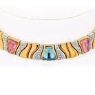 Marina B. 18K Yellow Gold KAR Choker With Cabochon Gemstones And Diamonds Necklace - The Back Vault