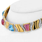 Marina B. 18K Yellow Gold KAR Choker With Cabochon Gemstones And Diamonds Necklace - The Back Vault
