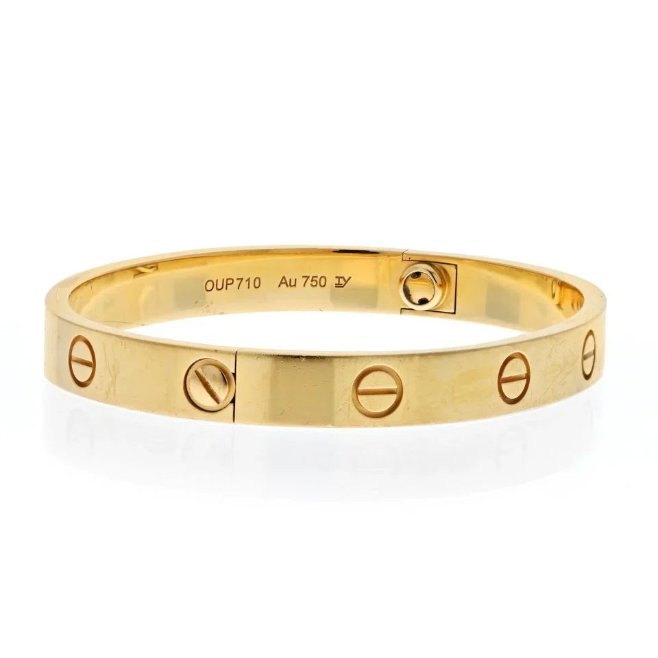Cartier 18K Yellow Gold Love bangle Size 16 Bracelet - The Back Vault