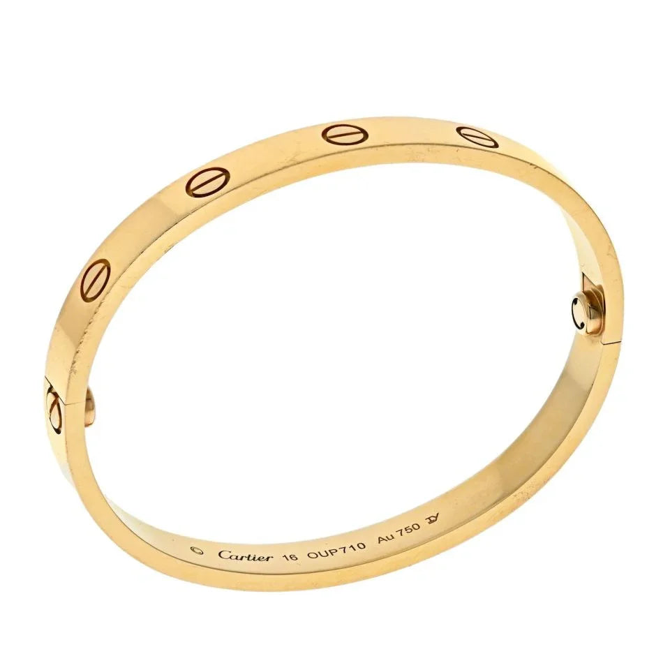 Cartier 18K Yellow Gold Love bangle Size 16 Bracelet - The Back Vault