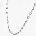 Platinum 4 Carat Petite Diamond By The Yard 20 inch Chain Necklace - The Back Vault