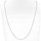 Platinum 4 Carat Petite Diamond By The Yard 20 inch Chain Necklace - The Back Vault