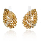 Boucheron 18K Yellow Gold Diamond Mountings For Pear Cut Centers Earrings - The Back Vault