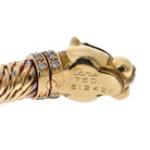 Cartier 18K Yellow Gold Textured Double Headed Panthere Diamond Collar Bracelet - The Back Vault