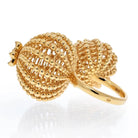 Cartier 18K Yellow Gold Cactus Bypass Ring - The Back Vault