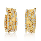 Cartier 18K Yellow Gold Diamond Walking Panthere Hoop Earrings - The Back Vault