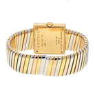 Bvlgari 18K Tri Color Square Diamond Bezel Tubogas SQ 222 T Women Watch - The Back Vault