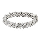 Platinum 16.50cts Midcentury Round And Baguette Bracelet - The Back Vault