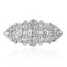 Platinum 1930's Deco Diamond Double Clip Brooch - The Back Vault