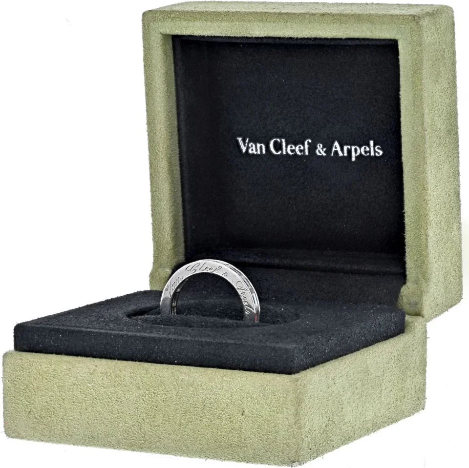 Van Cleef & Arpels Platinum 3 Carat Baguette Cut Channel Set Eternity Band - The Back Vault