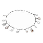 Cartier 18K Two Tone Santos 12 Charm Necklace - The Back Vault