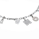 Cartier 18K Two Tone Santos 12 Charm Necklace - The Back Vault