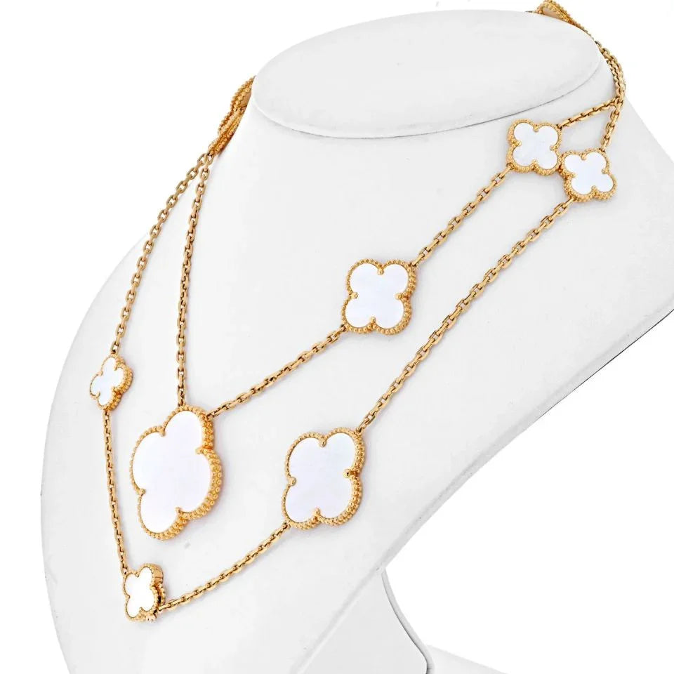 Van Cleef & Arpels Magic Alhambra 11 Motif Mother Of Pearl Necklace - The Back Vault