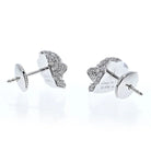 Cartier 18K White Gold Diamond Panthere Stud Earrings - The Back Vault