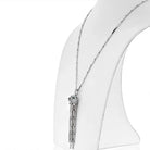 Cartier 18K White Gold Diamond Panthere With Tassels On A Signature Chain Necklace - The Back Vault