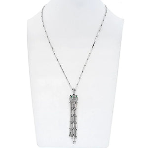 Cartier 18K White Gold Diamond Panthere With Tassels On A Signature Chain Necklace