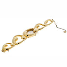 Chopard 18K Yellow Gold Women Oval Open Link Bracelet Wrist Watch - The Back Vault