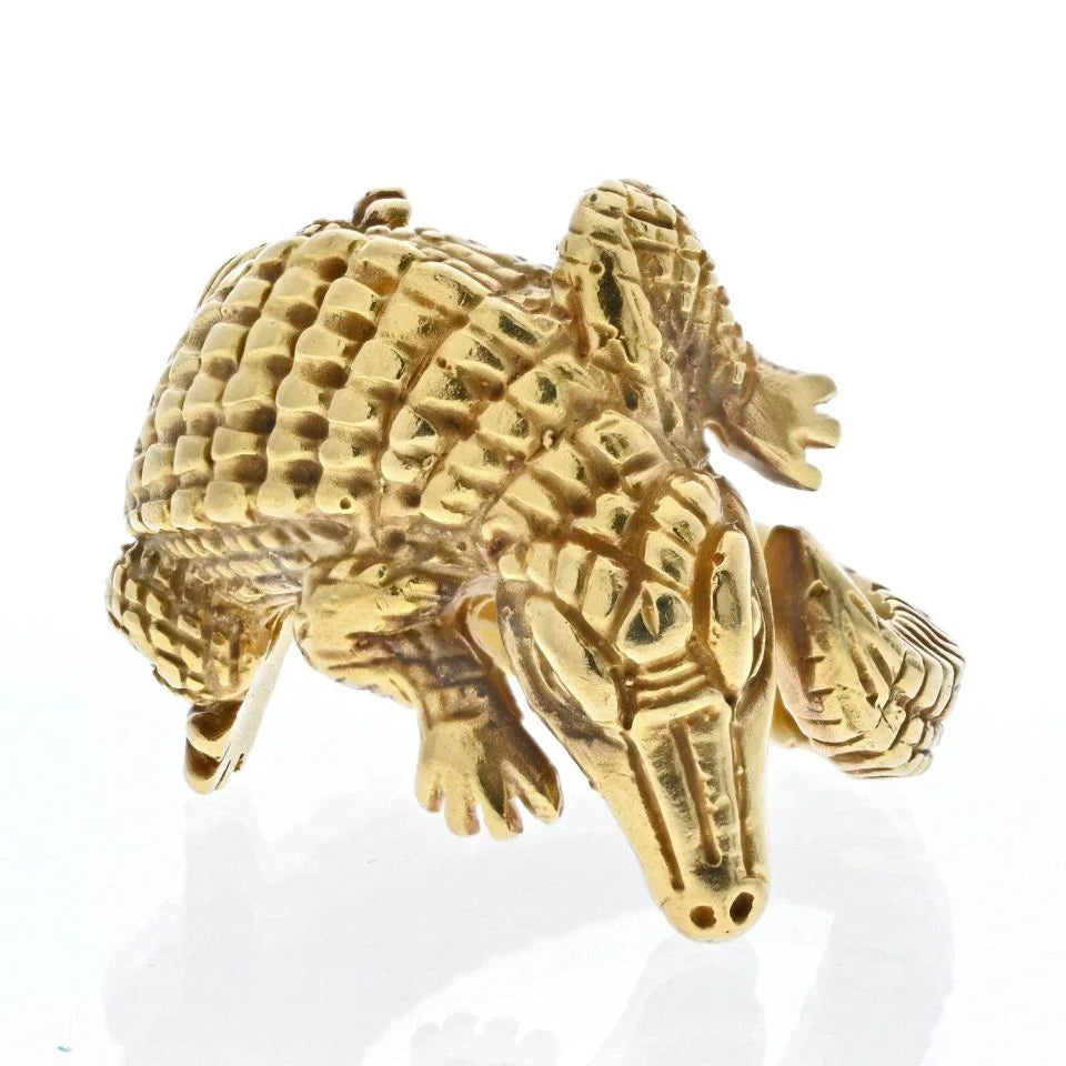 Kieselstein Cord 18K Yellow Gold Alligator Wrap Ring - The Back Vault