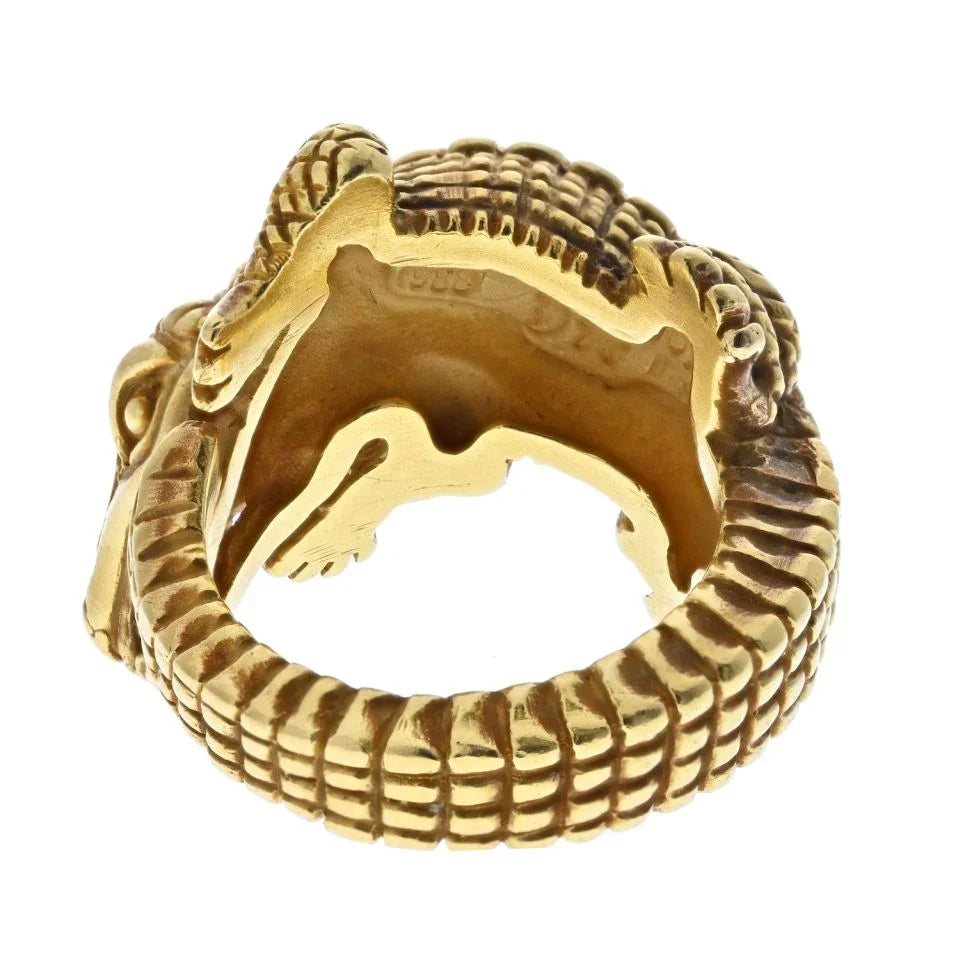 Kieselstein Cord 18K Yellow Gold Alligator Wrap Ring - The Back Vault