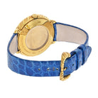 Buccellati 18K Yellow Gold Audachron Blue Leather Quartz 34mm Men Watch - The Back Vault