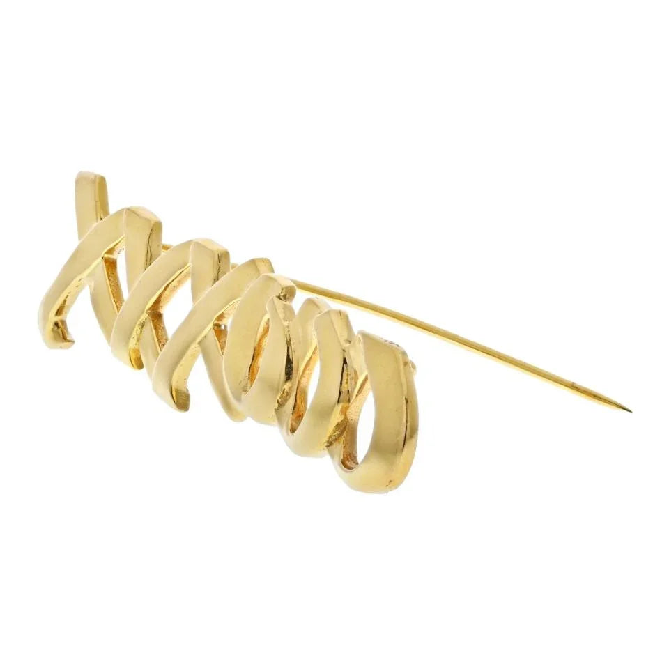 Tiffany & Co. 18K Yellow Gold Paloma Picasso XO Brooch - The Back Vault