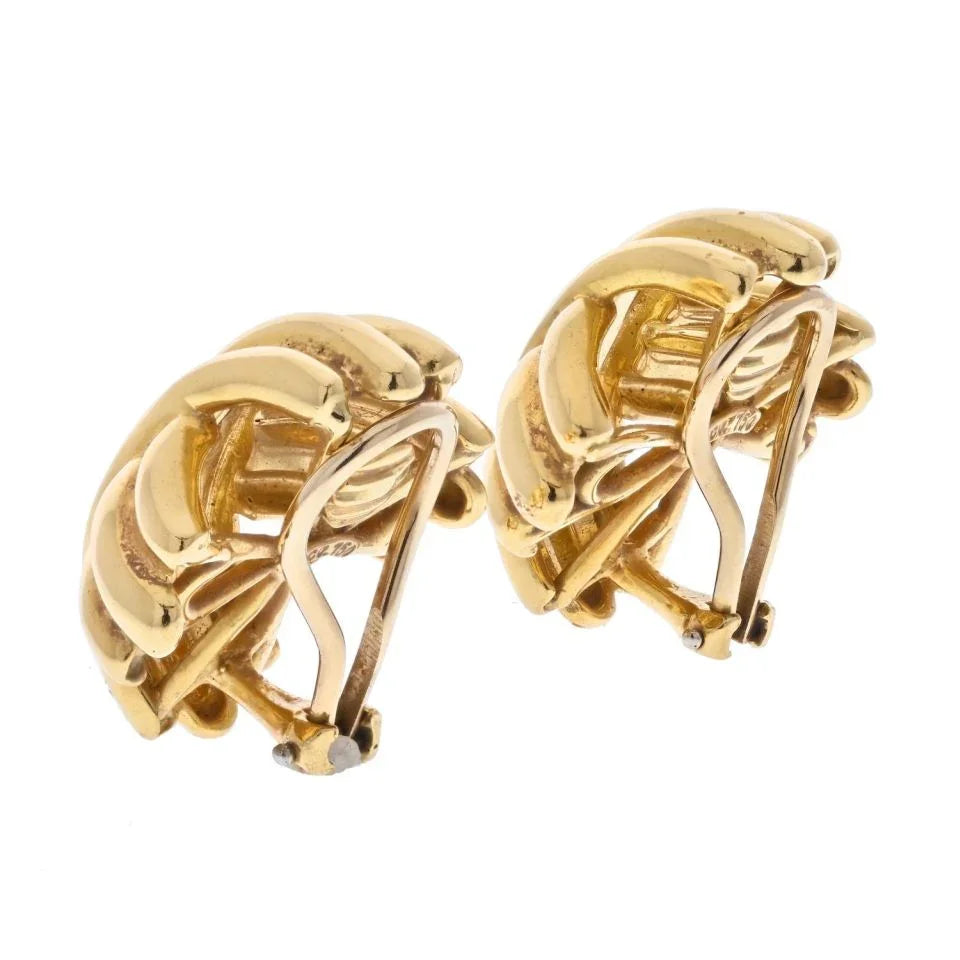 Tiffany & Co. 18K Yellow Gold Signature X Earrings - The Back Vault