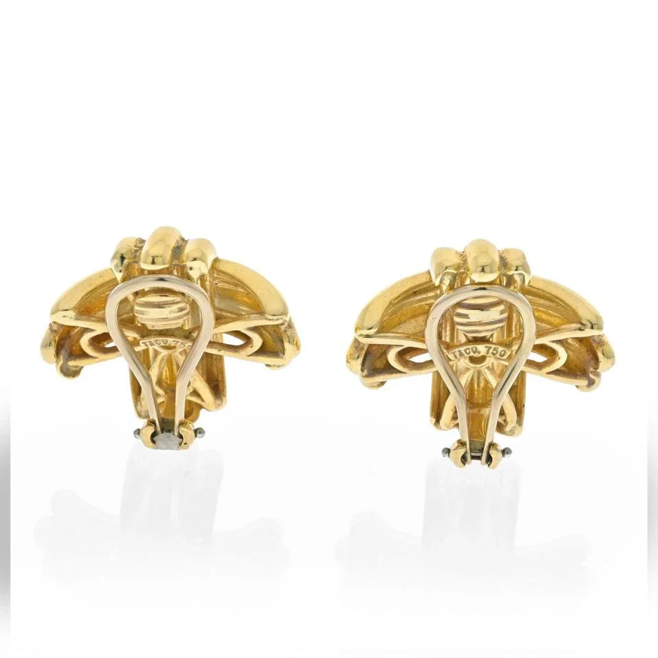 Tiffany & Co. 18K Yellow Gold Signature X Earrings - The Back Vault