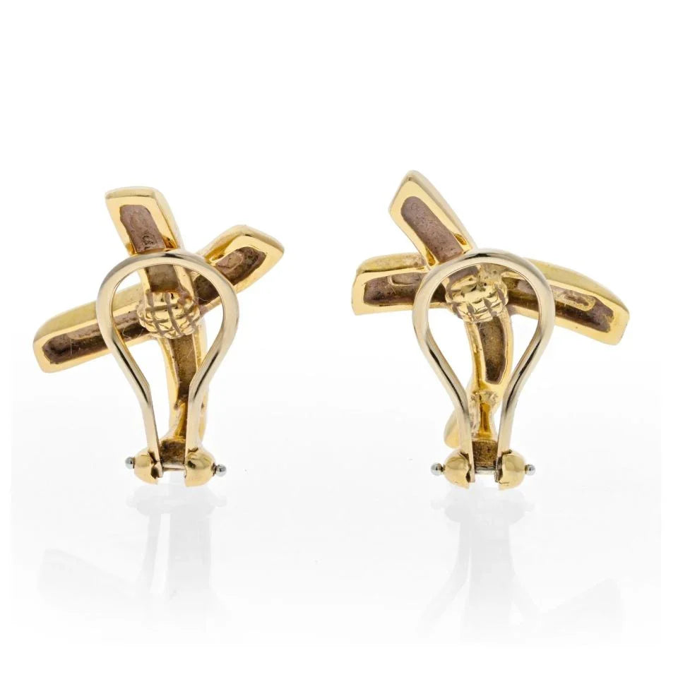 Tiffany & Co. 18K Yellow Gold Paloma Picasso X Clip Earrings - The Back Vault