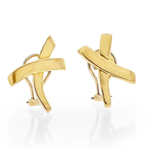 Tiffany & Co. 18K Yellow Gold Paloma Picasso X Clip Earrings