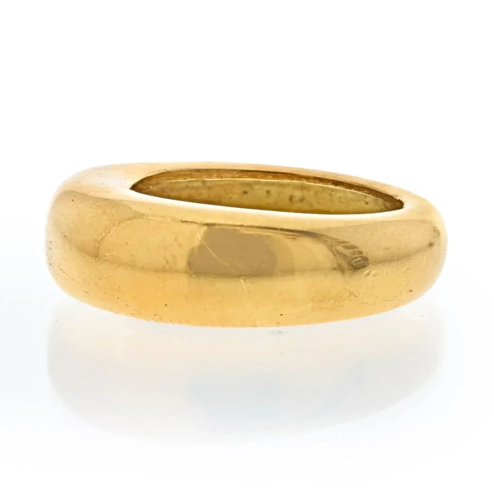 Chaumet 18K Yellow Gold Dome High Polish Band Ring - The Back Vault