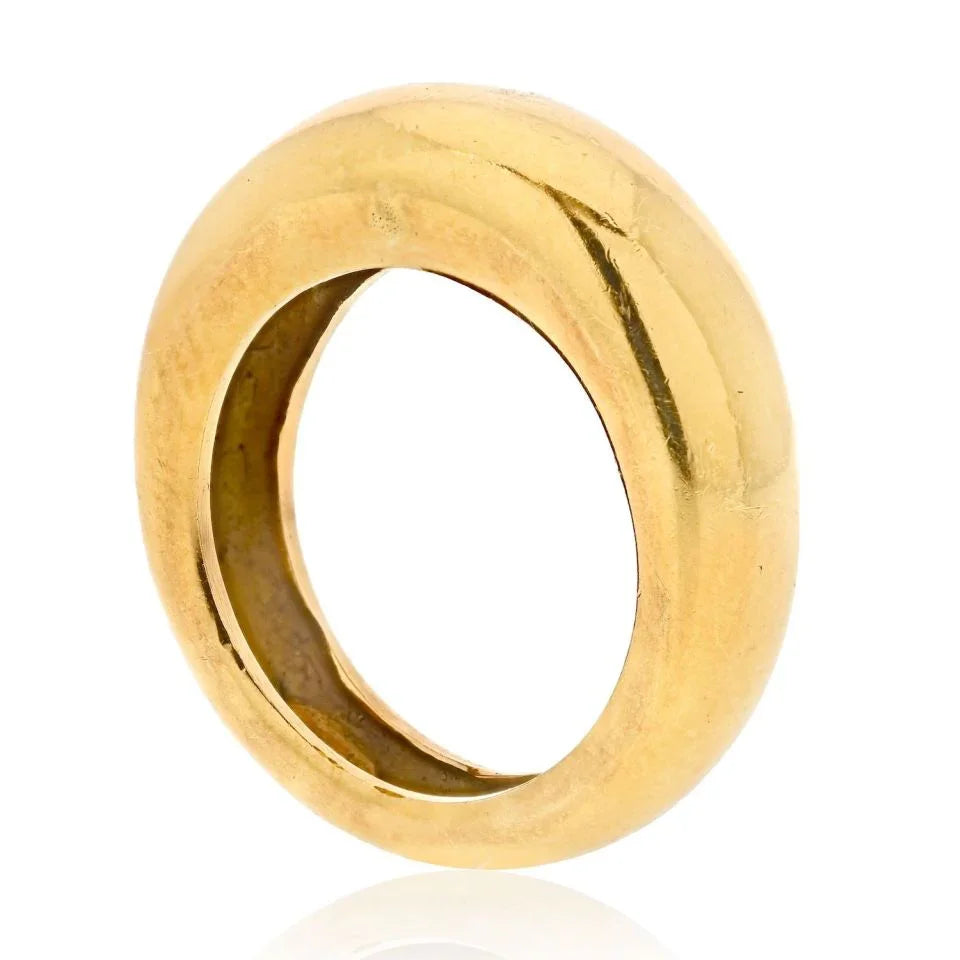Chaumet 18K Yellow Gold Dome High Polish Band Ring - The Back Vault