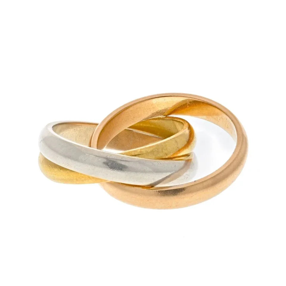 Cartier 18K Tri Color Trinity De Cartier Vintage Ring - The Back Vault