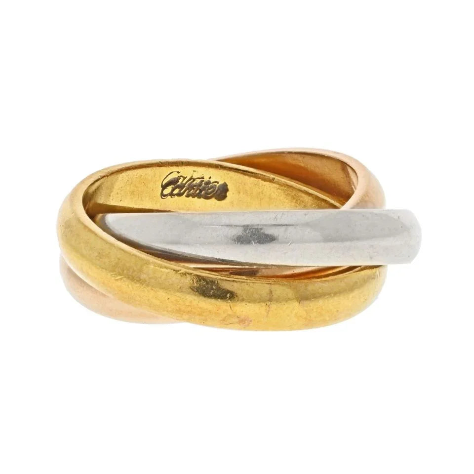 Cartier 18K Tri Color Trinity De Cartier Vintage Ring - The Back Vault