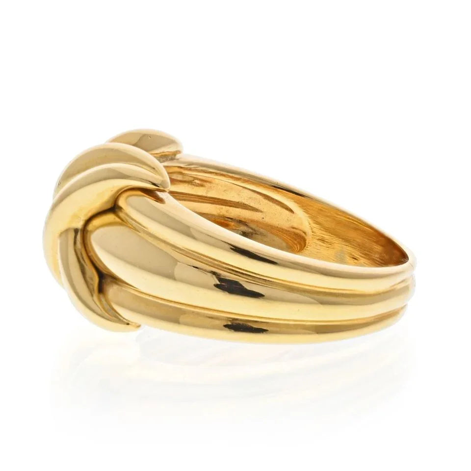 Tiffany & Co. 18K Yellow Gold 1990 Signature X Ring - The Back Vault