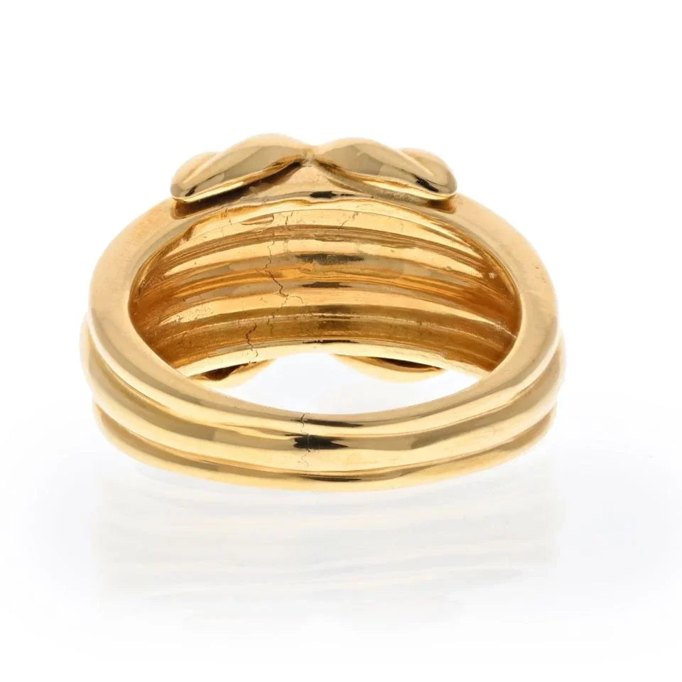 Tiffany & Co. 18K Yellow Gold 1990 Signature X Ring - The Back Vault