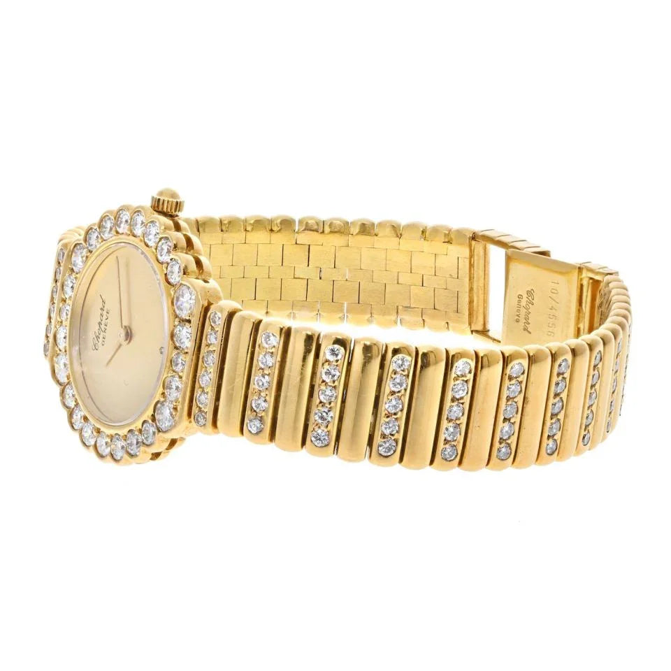 Chopard 18K Yellow Gold Diamond Vintage Cocktail Women Watch - The Back Vault