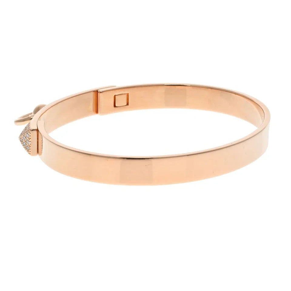 Hermes 18K Rose Gold Collier De Chien Bracelet - The Back Vault
