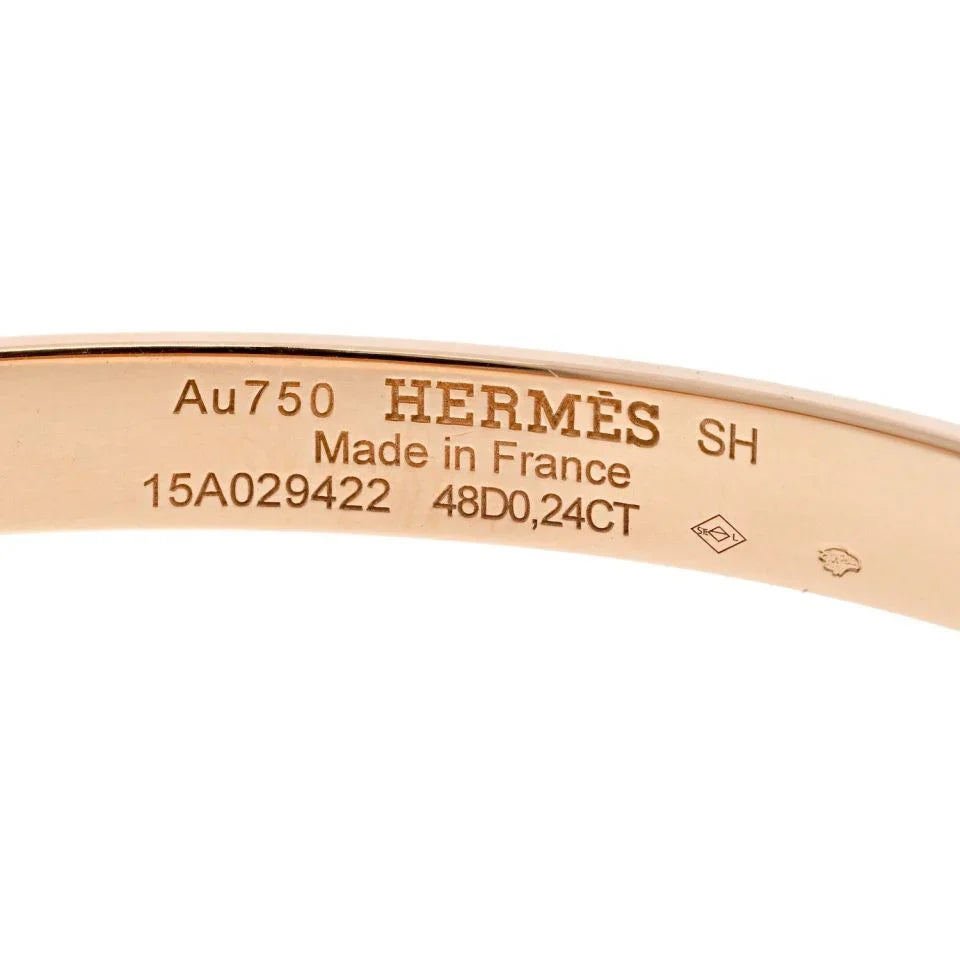 Hermes 18K Rose Gold Collier De Chien Bracelet - The Back Vault