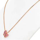 Van Cleef & Arpels 18K Rose Gold Pink Sapphires And Diamond Butterfly Pendant - The Back Vault