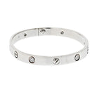 Cartier 18K White Gold Love 6 Diamond Bangle Size 18 Circa 1998 Bracelet - The Back Vault