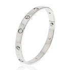 Cartier 18K White Gold Love 6 Diamond Bangle Size 18 Circa 1998 Bracelet - The Back Vault